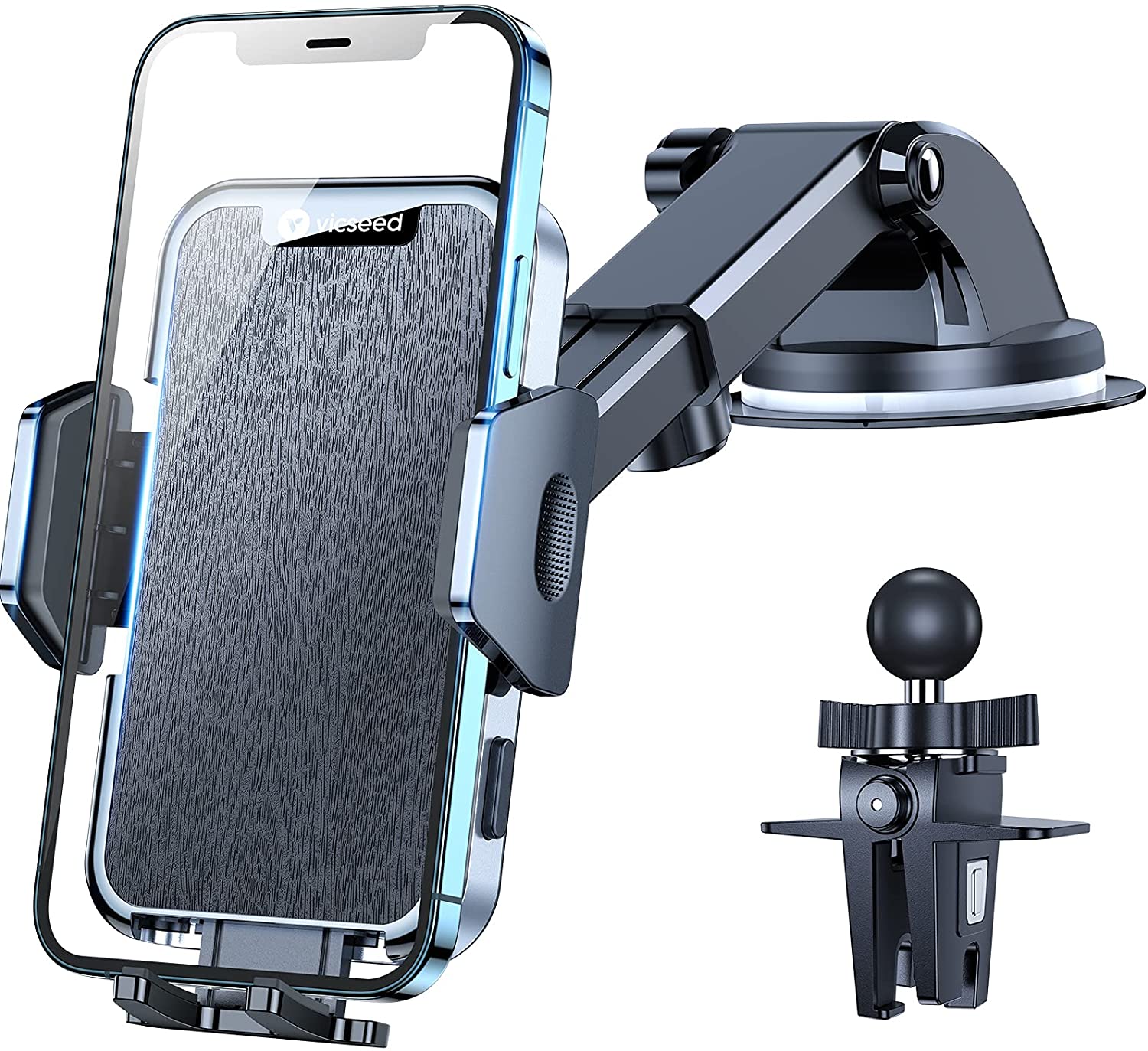 VICSEED [2023 Upgraded Tank Bike Phone Mount [Military Grade Protection]  Bike Phone Holder [Secure Lock] Adjustable Handlebar Cell Phone Holder for