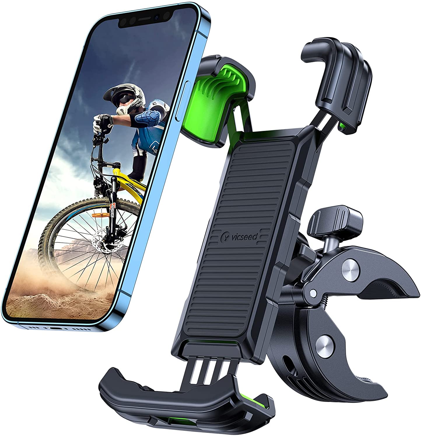 VICSEED Bike Phone Mount, [Military Grade Protection] Universal