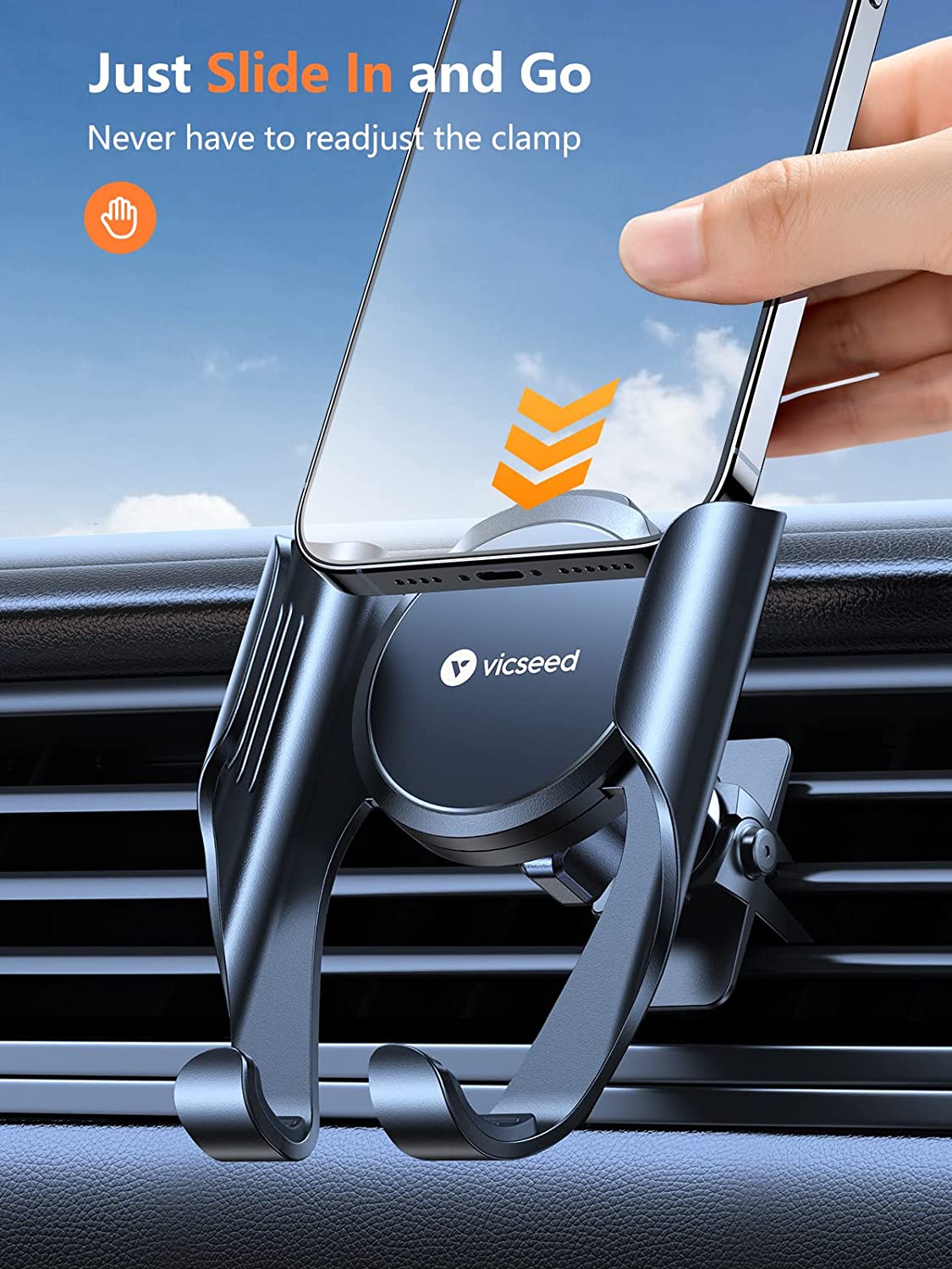 VICSEED Car Phone Mount, Air Vent Phone Holder for Car, Handsfree Cell  Phone Car Mount Car Phone Holder