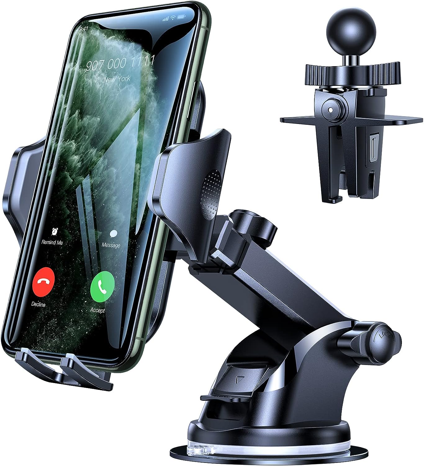 VICSEED Car Phone Mount, [Thick Case & Big Phones Friendly] Long